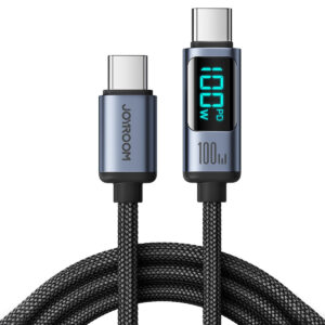 JOYROOM  100W USB-C / Type-C vers USB-C / Type-C Câble de données de charge rapide à affichage numérique, longueur: 1,2 m (noir)
